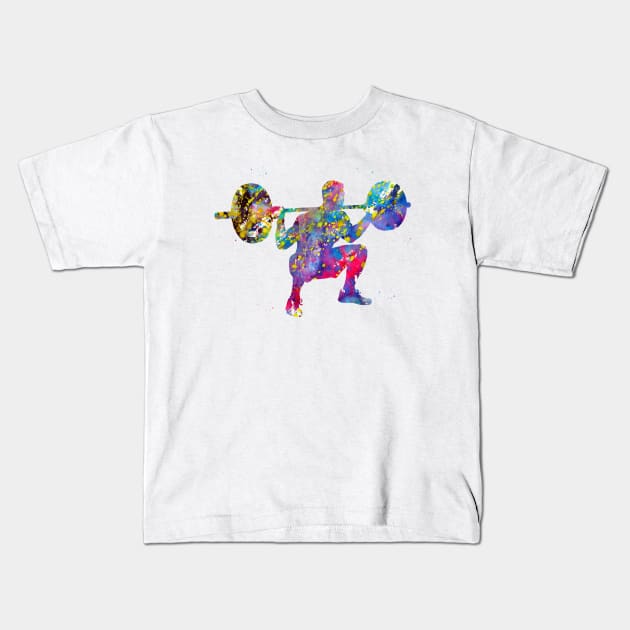 Male deadlift pick Kids T-Shirt by erzebeth